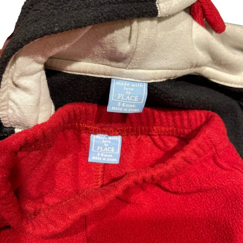 The Children's Place Boys Size 3-6 Months Fleece Penguin Track Suit EUC